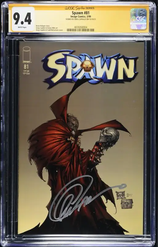 Spawn #81 (Image Comics, 1999), CGC 9.4 graded comic book, Signature Series label — front cover in its holder