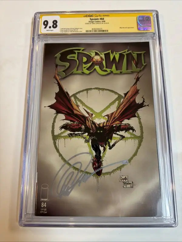 Spawn #82 (Image Comics, 1999), CGC 9.8 graded comic book, Signature Series label — front cover in its holder