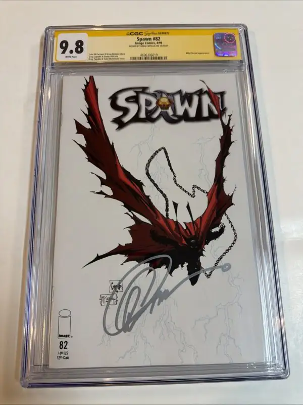 Spawn #82 (Image Comics, 1999), CGC 9.8 graded comic book, Signature Series label — front cover in its holder