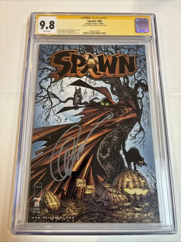 Spawn #88 (Image Comics, 1999), CGC 9.8 graded comic book, Signature Series label — front cover in its holder