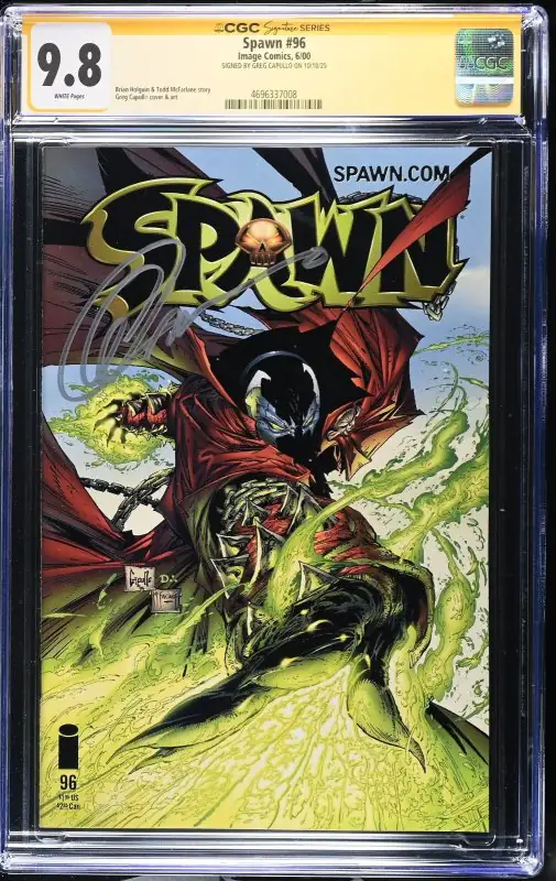 Spawn #96 (Image Comics, 2000), CGC 9.8 graded comic book, Signature Series label — front cover in its holder