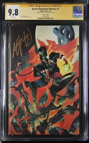 Spawn Unwanted Violence #1 (Image Comics, 2023), CGC 9.8 graded comic book, Signature Series label — front cover in its holder