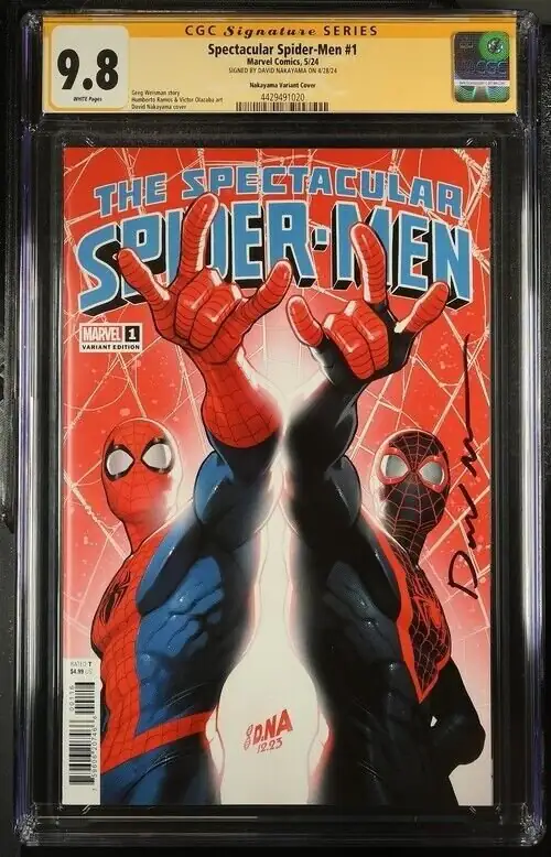 Spectacular Spider-Man #1 (Marvel Comics, 2024), CGC 9.8 graded comic book, Signature Series label — front cover in its holder