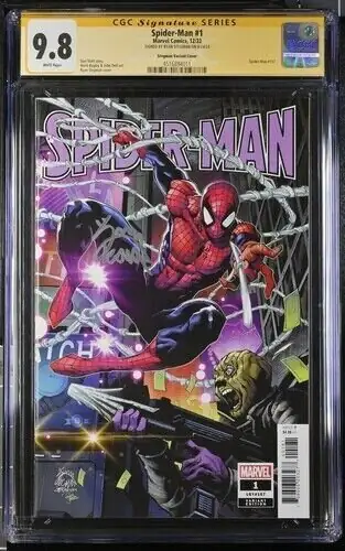 Spider-Man #1 (Marvel Comics, 2022), CGC 9.8 graded comic book, Signature Series label — front cover in its holder