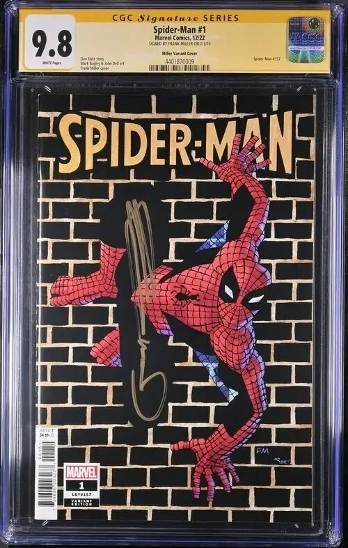 Spider-Man #1 (Marvel Comics, 2022), CGC 9.8 graded comic book, Signature Series label — front cover in its holder
