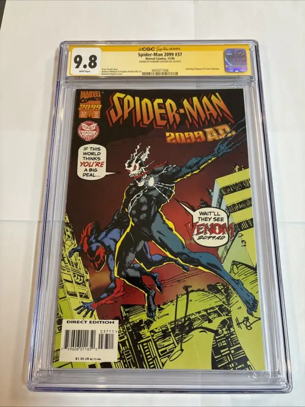 Spider-Man 2099 #37 (Marvel Comics, 1995), CGC 9.8 graded comic book, Signature Series label — front cover in its holder