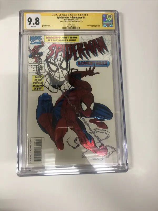 Spider-Man Adventures #1 (Marvel Comics, 1994), CGC 9.8 graded comic book, Signature Series label — front cover in its holder