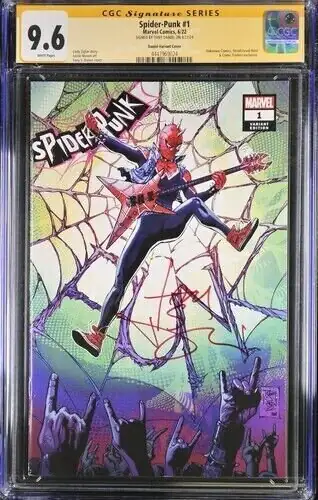 Spider-Punk #1 (Marvel Comics, 2022), CGC 9.6 graded comic book, Signature Series label — front cover in its holder