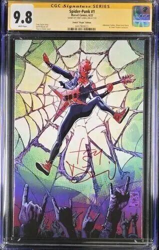 Spider-Punk #1 (Marvel Comics, 2022), CGC 9.8 graded comic book, Signature Series label — front cover in its holder