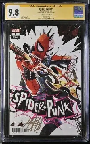 Spider-Punk #1 (Marvel Comics, 2022), CGC 9.8 graded comic book, Signature Series label — front cover in its holder