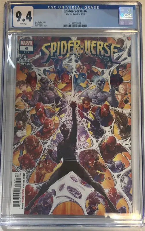 Spider-Verse #6 (Marvel Comics, 2020), CGC 9.4 graded comic book, Universal Blue label — front cover in its holder
