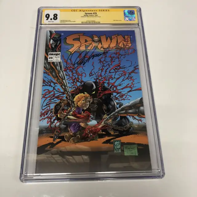 Spwan #29 (Image Comics, 1995), CGC 9.8 graded comic book, Signature Series label — front cover in its holder