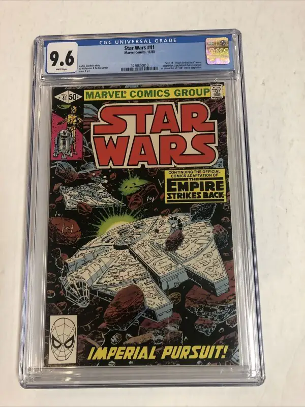 Star Wars #41 (Marvel Comics, 1980), CGC 9.6 graded comic book, Universal Blue label — front cover in its holder