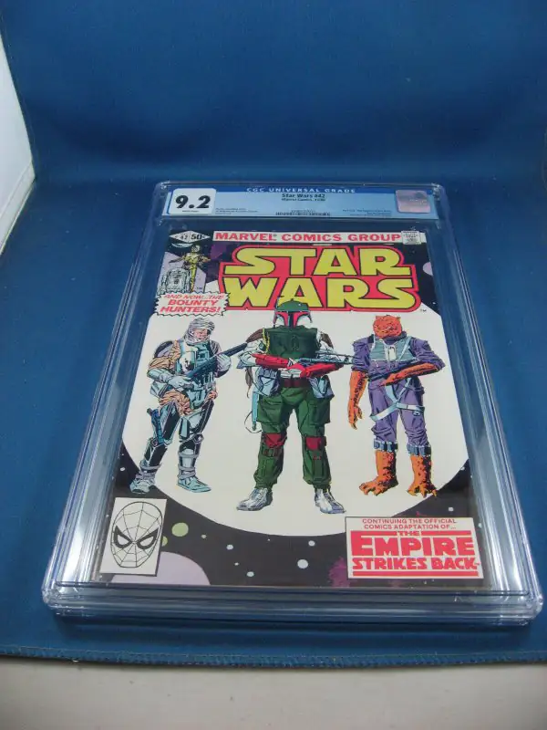 Star Wars #42 (Marvel Comics, 1980), CGC 9.2 graded comic book, Universal Blue label — front cover in its holder