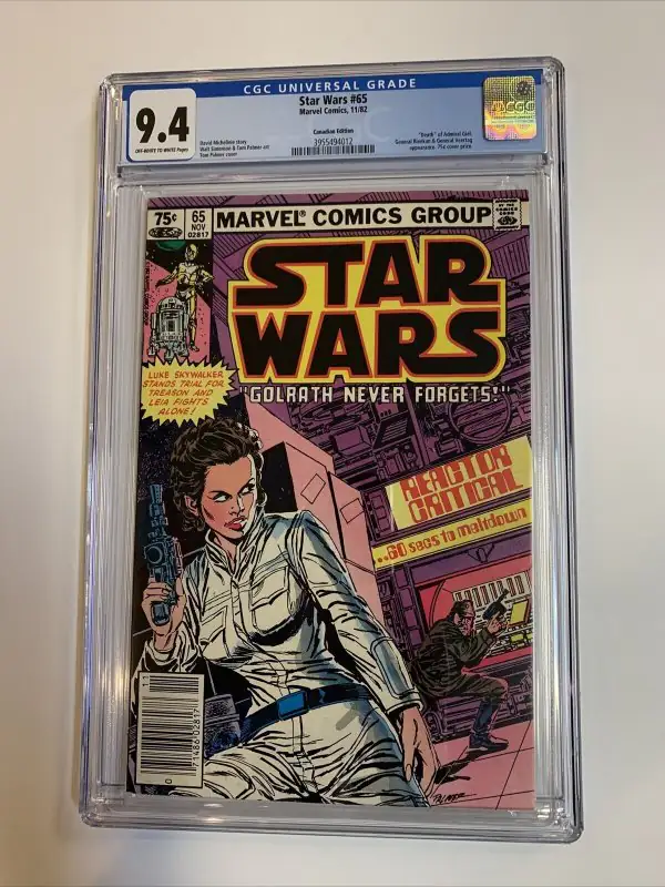 Star Wars #65 (Marvel Comics, 1982), CGC 9.4 graded comic book, Universal Blue label — front cover in its holder