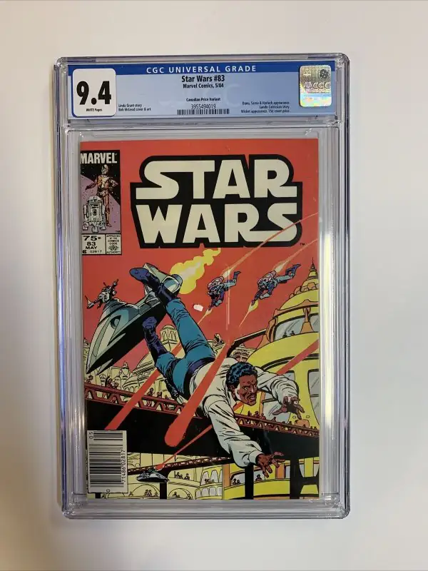 Star Wars #83 (Marvel Comics, 1984), CGC 9.4 graded comic book, Universal Blue label — front cover in its holder
