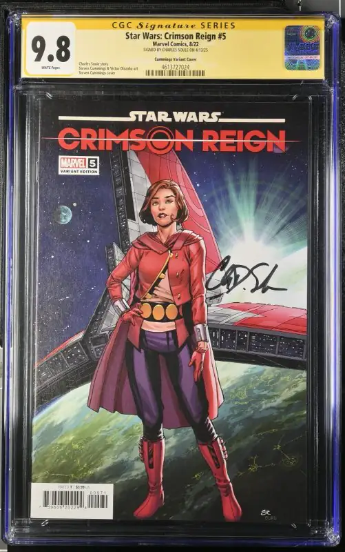 Star Wars: Crimson Reign #5 (Marvel Comics, 2022), CGC 9.8 graded comic book, Signature Series label — front cover in its holder