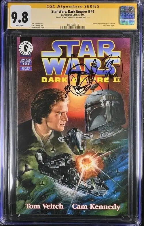 Star Wars: Dark Empire II #4 (Dark Horse Comics, 1995), CGC 9.8 graded comic book, Signature Series label — front cover in its holder