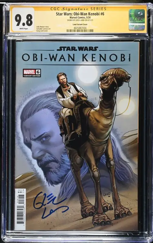 Star Wars: Obi Wan Kenobi #6 (Marvel Comics, 2024), CGC 9.8 graded comic book, Signature Series label — front cover in its holder