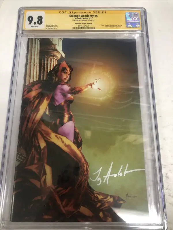 Strange Academy #5 (Marvel Comics, 2021), CGC 9.8 graded comic book, Signature Series label — front cover in its holder