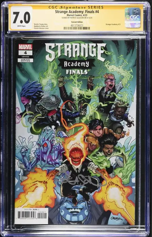 Strange Academy: Finals #4 (Marvel Comics, 2023), CGC 7.0 graded comic book, Signature Series label — front cover in its holder