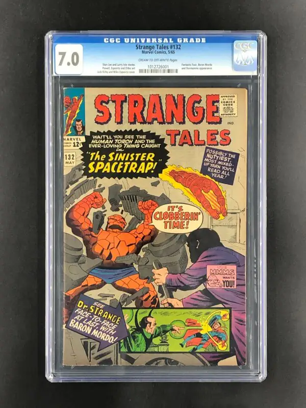 Strange Tales #132 (Marvel Comics, 1965), CGC 7.0 graded comic book, Universal Blue label — front cover in its holder