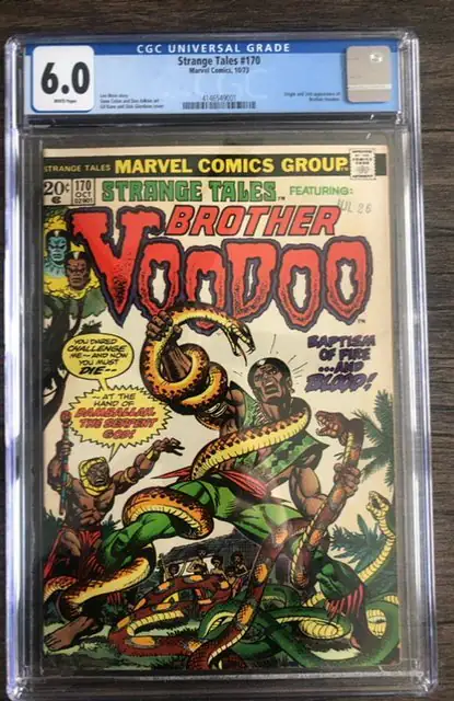 Strange Tales #170 (Marvel Comics, 1973), CGC 6.0 graded comic book, Universal Blue label — front cover in its holder