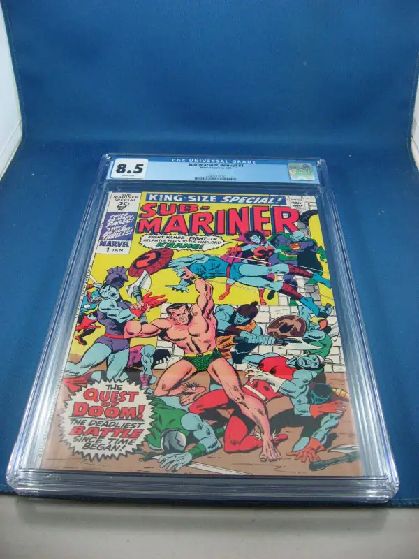 Sub-Mariner Annual #1 (Marvel Comics, 1971), CGC 8.5 graded comic book, Universal Blue label — front cover in its holder