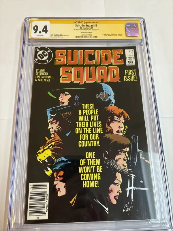Suicide Squad #1 (DC Comics, 1987), CGC 9.4 graded comic book, Signature Series label — front cover in its holder