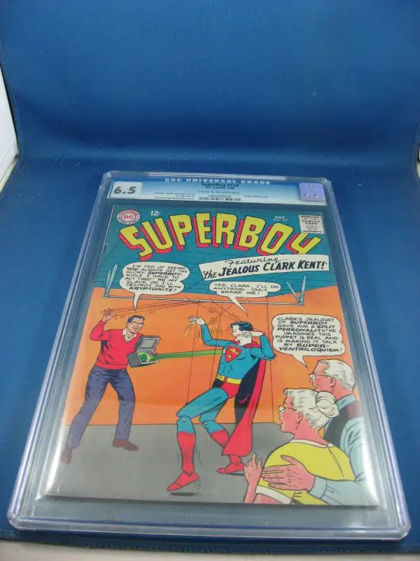 Superboy #122 (DC Comics, 1965), CGC 6.5 graded comic book, Universal Blue label — front cover in its holder