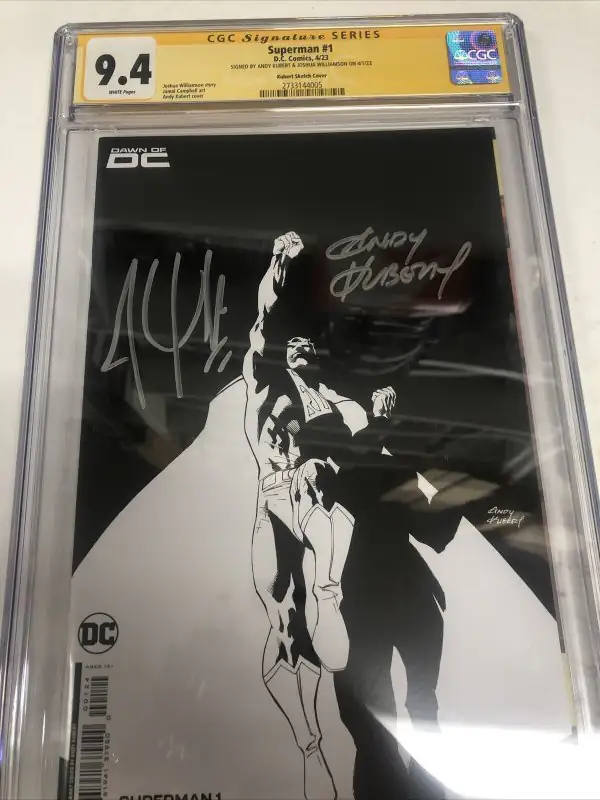 Superman #1 (DC Comics, 2023), CGC 9.4 graded comic book, Signature Series label — front cover in its holder