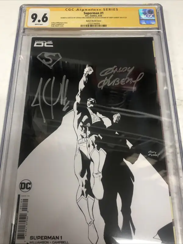 Superman #1 (DC Comics, 2023), CGC 9.6 graded comic book, Signature Series label — front cover in its holder