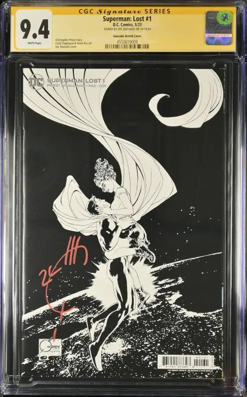 Superman: Lost #1 (DC Comics, 2023), CGC 9.4 graded comic book, Signature Series label — front cover in its holder