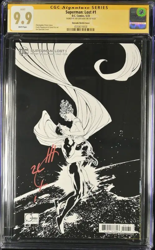 Superman: Lost #1 (DC Comics, 2023), CGC 9.9 graded comic book, Signature Series label — front cover in its holder