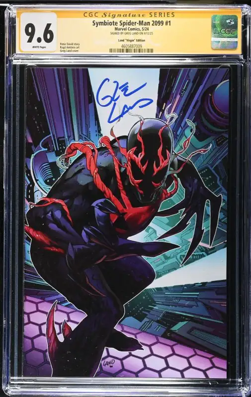 Symbiote Spider-Man 2099 #1 (Marvel Comics, 2024), CGC 9.6 graded comic book, Signature Series label — front cover in its holder