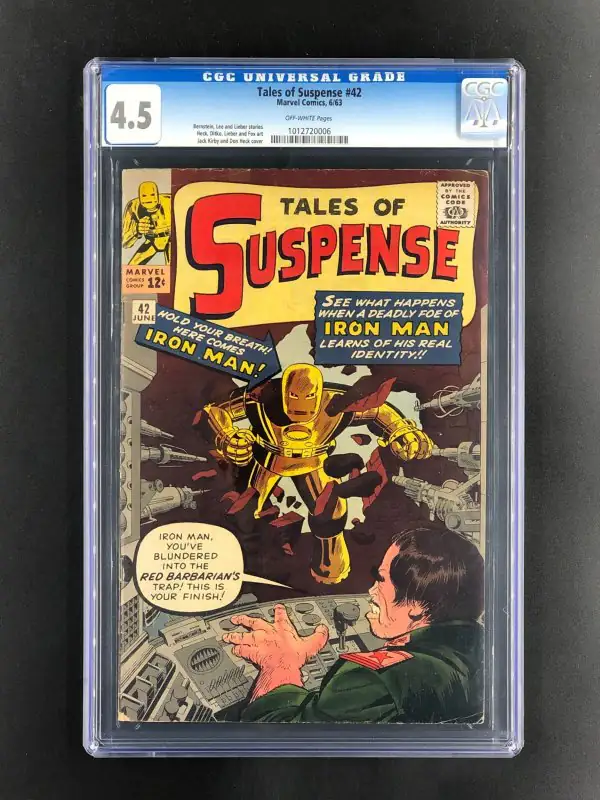 Tales of Suspense #42 (Marvel Comics, 1963), CGC 4.5 graded comic book, Universal Blue label — front cover in its holder