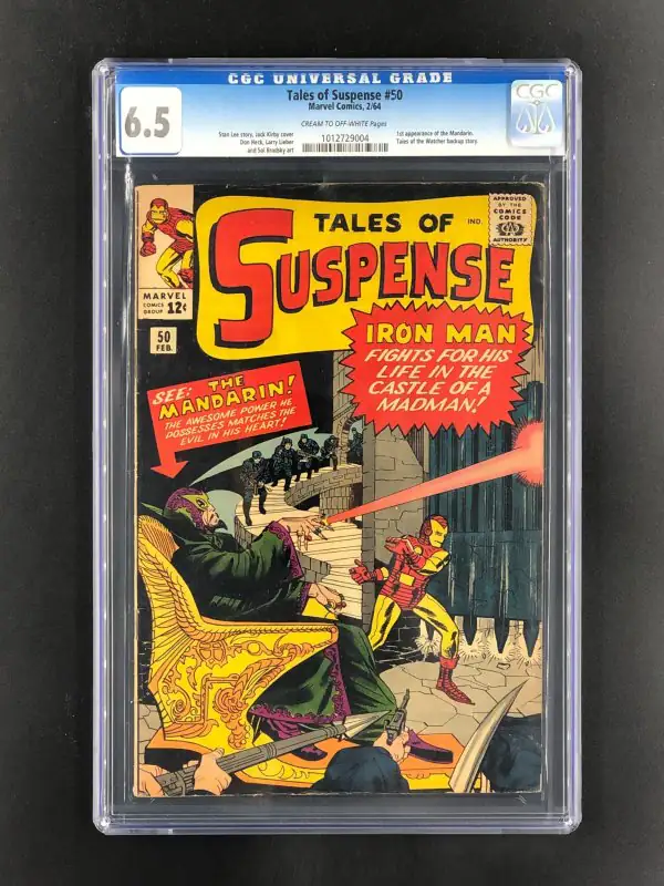 Tales of Suspense #50 (Marvel Comics, 1964), CGC 6.5 graded comic book, Universal Blue label — front cover in its holder