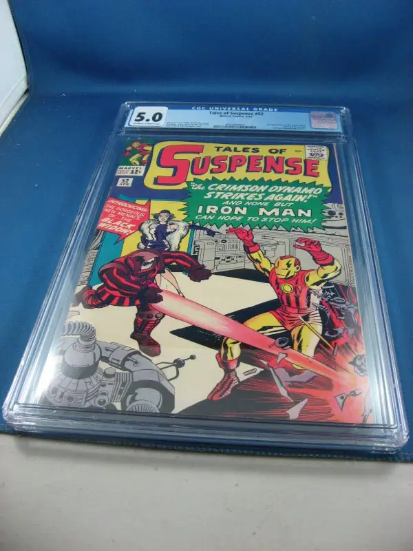 Tales of Suspense #52 (Marvel Comics, 1964), CGC 5.0 graded comic book, Universal Blue label — front cover in its holder