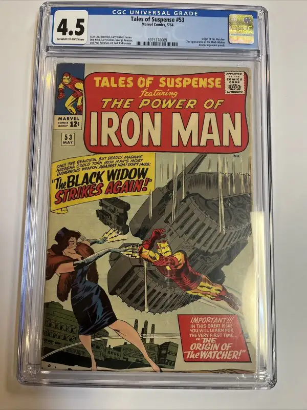 Tales of Suspense #53 (Marvel Comics, 1964), CGC 4.5 graded comic book, Universal Blue label — front cover in its holder