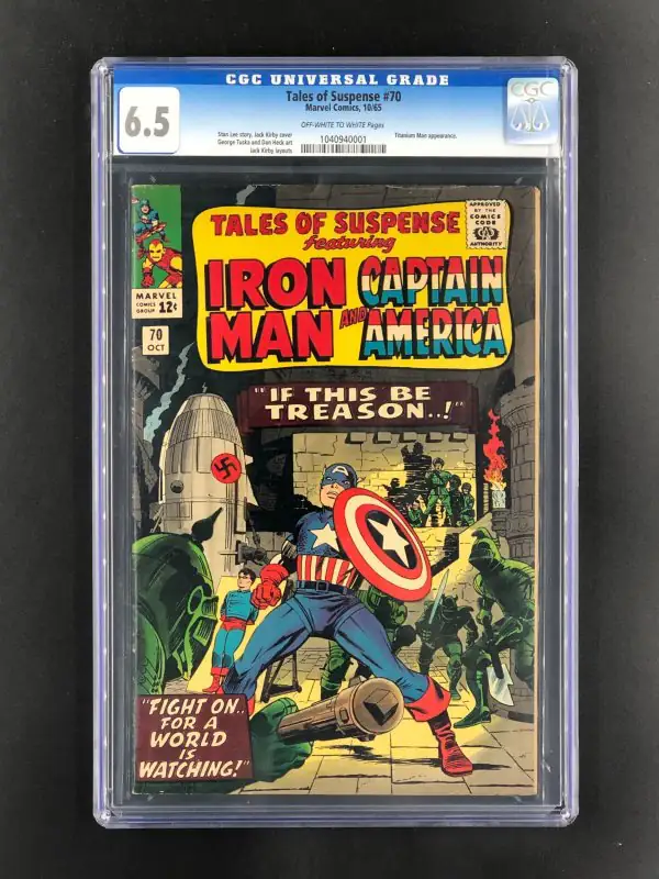 Tales of Suspense #70 (Marvel Comics, 1965), CGC 6.5 graded comic book, Universal Blue label — front cover in its holder