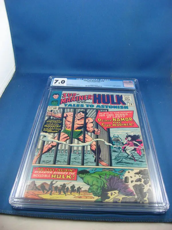 Tales to Astonish #70 (Marvel Comics, 1965), CGC 7.0 graded comic book, Universal Blue label — front cover in its holder