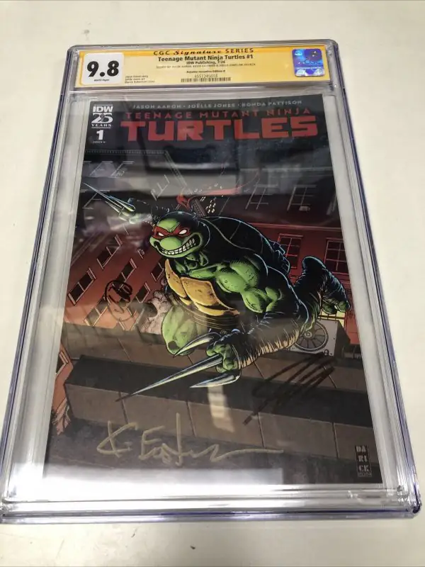 Teenage Mutant Ninja Turtles #1 (IDW Publishing, 2024), CGC 9.8 graded comic book, Signature Series label — front cover in its holder