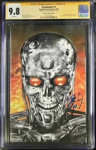 Terminator #1 (Dynamite Entertainment, 2024), CGC 9.8 graded comic book, Signature Series label — front cover in its holder