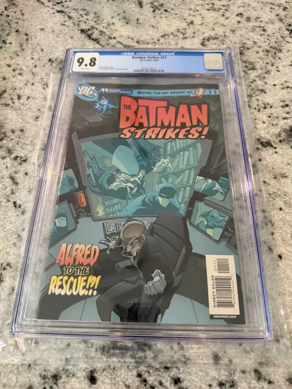 The Batman Strikes #11 (DC Comics, 2005), CGC 9.8 graded comic book, Universal Blue label — front cover in its holder