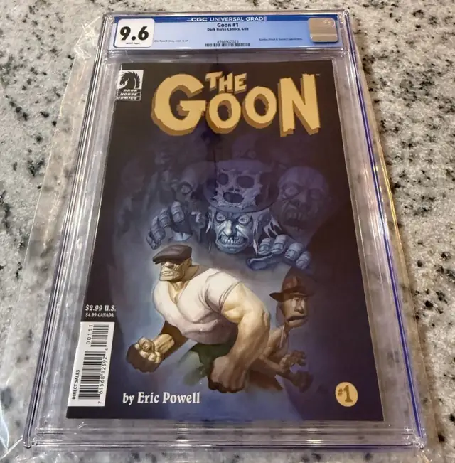 The Goon #1 (Dark Horse Comics, 2003), CGC 9.6 graded comic book, Universal Blue label — front cover in its holder