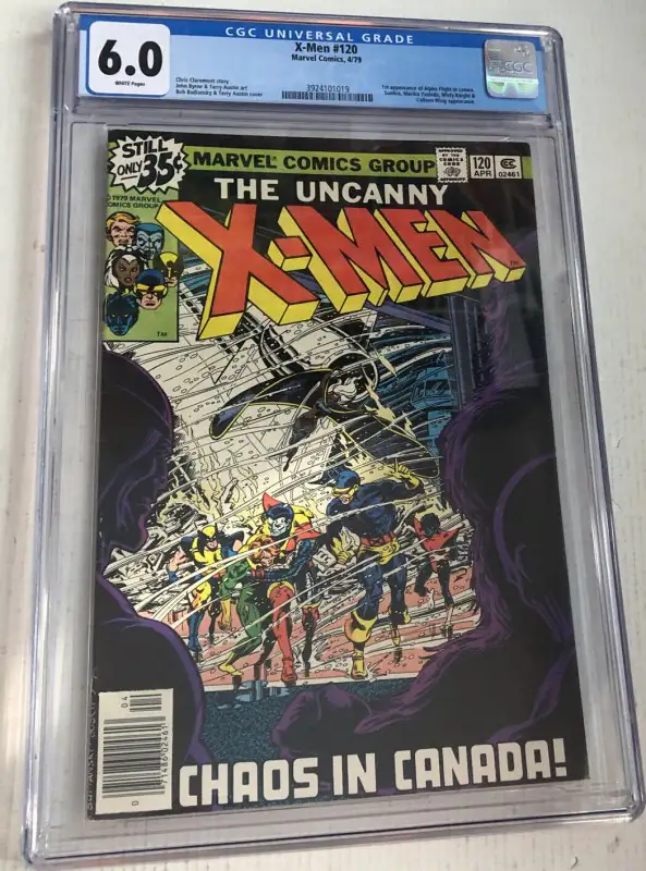 The Uncanny X-Men #120 (Marvel Comics, 1979), CGC 6.0 graded comic book, Universal Blue label — front cover in its holder