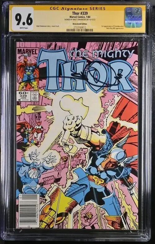 Thor #339 (Marvel Comics, 1984), CGC 9.6 graded comic book, Signature Series label — front cover in its holder