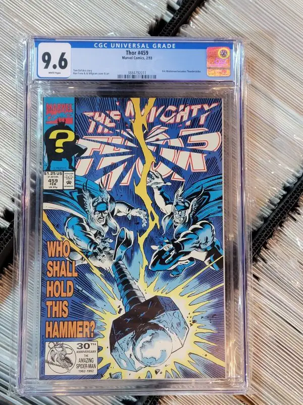 Thor #459 (Marvel Comics, 1993), CGC 9.6 graded comic book, Universal Blue label — front cover in its holder