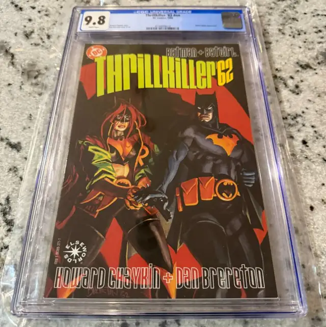 Thrillkiller 62' #1 (DC Comics, 1998), CGC 9.8 graded comic book, Universal Blue label — front cover in its holder