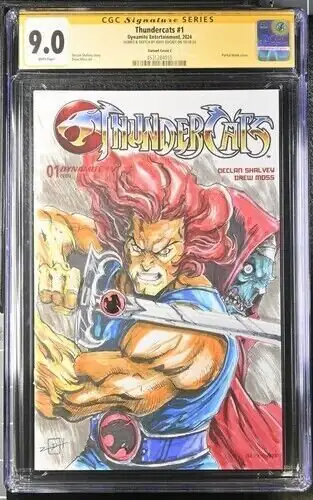 Thundercats #1 (Dynamite Entertainment, 2024), CGC 9.0 graded comic book, Signature Series label — front cover in its holder